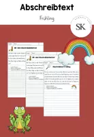 Vorschau - Arbeitsblätter - Abschreibtext Frühling - Deckblatt