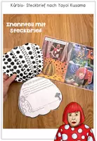 Vorschau - Mal- und Bastelvorlagen - Kürbis / Kürbisse nach Yayoi Kusama - Bastelvorlage mit Steckbrief - Seite 2