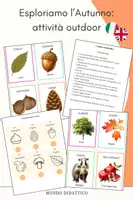 anteprima - Flashcard - Outdoor d'Autunno | Caccia al Tesoro, Flashcards Bilingui - Pagina di copertina