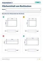 Vorschau - Arbeitsblätter - Flächeninhalt von Rechtecken Klasse 5 Gymnasium | Mathematik Sekundarstufe I | 10 Arbeitsblätter mit Lösungen als PDF - Seite 3