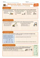 Vorschau - Unterrichtsreihen - Mechanische Arbeit Rechentraining – Physik Sek I Arbeitsblätter inkl. Lösungen - Deckblatt