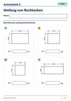 Vorschau - Arbeitsblätter - Umfang von Rechtecken Klasse 5 Gymnasium | Mathematik Sekundarstufe I | 10 Arbeitsblätter mit Lösungen als PDF - Seite 2