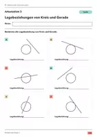 Vorschau - Arbeitsblätter - Lagebeziehungen von Kreis und Gerade Klasse 5 Gymnasium | Mathematik Sekundarstufe I | 10 Arbeitsblätter mit Lösungen als PDF - Seite 3