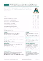 Vorschau - Test - Klassenarbeit Binomische Formeln Klasse 8 - Seite 3