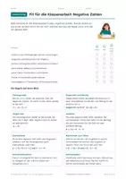 Vorschau - Test - Klassenarbeit Negative Zahlen Klasse 6-7 - Seite 3