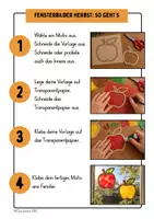 Vorschau - Mal- und Bastelvorlagen - Herbst: Fensterbilder Bastelvorlagen (Kl. 3/4) - Seite 2