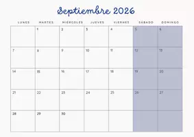 Vista previa - Para docentes: organización, planificación y formación - Calendario mix minimalita flores 2026-2027 - página 2
