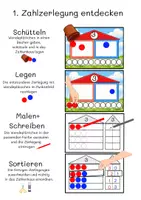 Vorschau - Arbeitsblätter - Zahlen zerlegen – Komplett-Paket (E-I-S-Prinzip) - Seite 2