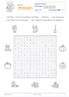 Vorschau - Arbeitsblätter - Halloween – 3 Wörter-Suchsel, Schreibwerkstatt und Lösungen - Seite 2