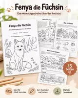Vorschau - Arbeitsblätter - Fenya die Füchsin | Mitmachgeschichte zum Rotfuchs - Deckblatt