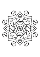 Vista previa - Hojas de trabajo - Muestra de Mandalas Fáciles para Colorear - página 1