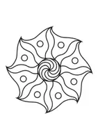 Vista previa - Hojas de trabajo - Muestra de Mandalas Fáciles para Colorear - página 2