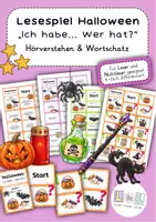Vorschau - Arbeitsblätter - Lesen | Halloween | Ich habe... Wer hat? - Lesespiel | Leseverständnis | Hörverstehen - Deckblatt