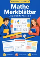 Vorschau - Poster - Mathe Merkblätter Klasse 5-6 – Lernplakate - Deckblatt