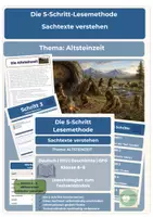Vorschau - Unterrichtsreihen - 5-Schritt-Lesemethode Altsteinzeit differenziert Sachtext Lösungen Klasse 4-6 - Deckblatt