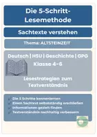 Vorschau - Unterrichtsreihen - 5-Schritt-Lesemethode Altsteinzeit differenziert Sachtext Lösungen Klasse 4-6 - Seite 1