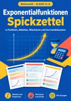 Vorschau - Arbeitsblätter - Exponentialfunktionen Spickzettel Abitur - Deckblatt