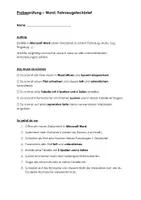 Vorschau - Arbeitsblätter - Erste Schritte im Worddokument (LZ, Probeprüfung und LZK) - Seite 1