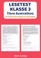 Vorschau - Stundenentwürfe - Lesetest Klasse 3 – Tiere Australiens | 10 Lesetexte mit Fragen & Lösungen - Deckblatt