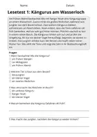 Vorschau - Stundenentwürfe - Lesetest Klasse 3 – Tiere Australiens | 10 Lesetexte mit Fragen & Lösungen - Seite 2