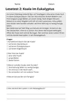 Vorschau - Stundenentwürfe - Lesetest Klasse 3 – Tiere Australiens | 10 Lesetexte mit Fragen & Lösungen - Seite 3