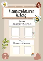 Vorschau - Poster - Klassensprecher/Klassensprecherin Aushang - Deckblatt