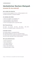 Vorschau - Arbeitsblätter - Rechnen und malen - Herbst ZR100 - Seite 1
