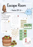 Vorschau - Arbeitsblätter - ZR 10 Escape Room Herbst Mathe (Kl. 1) - Deckblatt