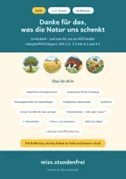 Vorschau - Stundenentwürfe - Ethik Klasse 1/2: Erntedank - Danke für das, was die Natur uns schenkt Doppelstunde (90 Minuten) - Deckblatt