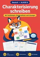 Vorschau - Arbeitsblätter - Charakterisierung schreiben Klasse 8 - Deckblatt