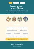 Vorschau - Stundenentwürfe - Ethik Klasse 1/2: Immer wieder – unsere Rituale – Doppelstunde (90 Minuten) - Deckblatt