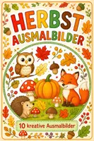 Vorschau - Mal- und Bastelvorlagen - Herbst-Ausmalbilder - Deckblatt