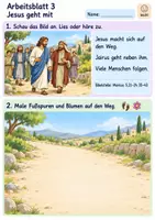 Vorschau - Arbeitsblätter - Jesus hilft der Tochter des Jairus | Religion Klasse 1 Arbeitsblätter | Evangelische Religionslehre | 10 Arbeitsblätter als PDF - Seite 3