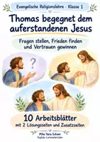 Vorschau - Arbeitsblätter - Thomas begegnet dem auferstandenen Jesus | Religion Klasse 1 Arbeitsblätter | Evangelische Religionslehre | 10 Arbeitsblätter als PDF - Deckblatt