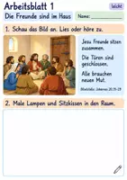 Vorschau - Arbeitsblätter - Thomas begegnet dem auferstandenen Jesus | Religion Klasse 1 Arbeitsblätter | Evangelische Religionslehre | 10 Arbeitsblätter als PDF - Seite 1