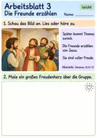 Vorschau - Arbeitsblätter - Thomas begegnet dem auferstandenen Jesus | Religion Klasse 1 Arbeitsblätter | Evangelische Religionslehre | 10 Arbeitsblätter als PDF - Seite 3