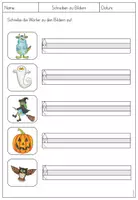 Vorschau - Arbeitsblätter - Schreiben zu Bildern - Halloween - Seite 3