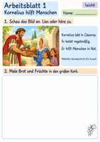 Vorschau - Arbeitsblätter - Petrus besucht Kornelius | Religion Klasse 1 Arbeitsblätter | Evangelische Religionslehre | 10 Arbeitsblätter als PDF - Seite 1