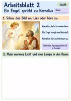 Vorschau - Arbeitsblätter - Petrus besucht Kornelius | Religion Klasse 1 Arbeitsblätter | Evangelische Religionslehre | 10 Arbeitsblätter als PDF - Seite 2