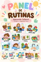 Vista previa - Unidades / Secuencias / Situaciones de Aprendizaje - Panel de rutinas visuales | Educación Infantil - Portada