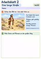 Vorschau - Arbeitsblätter - Philippus erklärt die gute Nachricht | Religion Klasse 1 Arbeitsblätter | Evangelische Religionslehre | 10 Arbeitsblätter als PDF - Seite 2