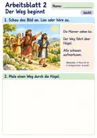 Vorschau - Arbeitsblätter - Kaleb und Josua vertrauen Gott | Religion Klasse 1 Arbeitsblätter | Evangelische Religionslehre | 10 Arbeitsblätter als PDF - Seite 2