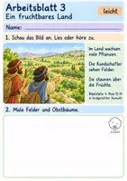 Vorschau - Arbeitsblätter - Kaleb und Josua vertrauen Gott | Religion Klasse 1 Arbeitsblätter | Evangelische Religionslehre | 10 Arbeitsblätter als PDF - Seite 3