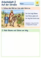 Vorschau - Arbeitsblätter - Bileams Esel sieht den Weg | Religion Klasse 1 Arbeitsblätter | Evangelische Religionslehre | 10 Arbeitsblätter als PDF - Seite 2