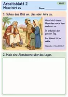 Vorschau - Arbeitsblätter - Jitro gibt Mose guten Rat | Religion Klasse 1 Arbeitsblätter | Evangelische Religionslehre | 10 Arbeitsblätter als PDF - Seite 2