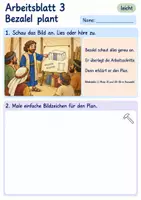 Vorschau - Arbeitsblätter - Bezalel baut das heilige Zelt | Religion Klasse 1 Arbeitsblätter | Evangelische Religionslehre | 10 Arbeitsblätter als PDF - Seite 3