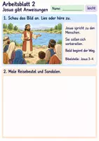 Vorschau - Arbeitsblätter - Josua erinnert am Jordan | Religion Klasse 1 Arbeitsblätter | Evangelische Religionslehre | 10 Arbeitsblätter als PDF - Seite 2
