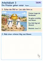 Vorschau - Arbeitsblätter - Josua erinnert am Jordan | Religion Klasse 1 Arbeitsblätter | Evangelische Religionslehre | 10 Arbeitsblätter als PDF - Seite 3