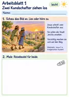 Vorschau - Arbeitsblätter - Rahab hilft den Kundschaftern | Religion Klasse 1 Arbeitsblätter | Evangelische Religionslehre | 10 Arbeitsblätter als PDF - Seite 1