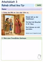Vorschau - Arbeitsblätter - Rahab hilft den Kundschaftern | Religion Klasse 1 Arbeitsblätter | Evangelische Religionslehre | 10 Arbeitsblätter als PDF - Seite 3